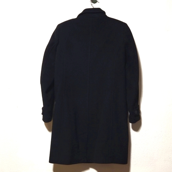 L. L. Bean Classic Lambswool Polo Coat 3/4 Length Black Size 12 LIKE NEW! - Picture 6 of 14
